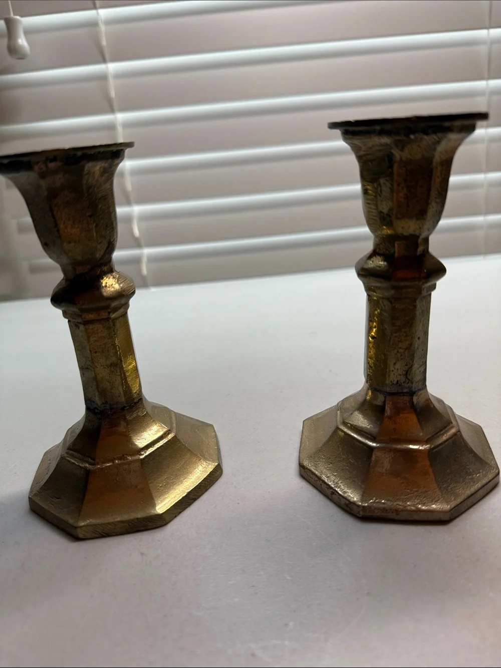 Vintage Brass Candlestick Pair - Gold Home Accents